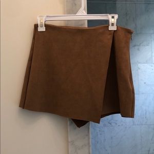 Faux Suede Skort